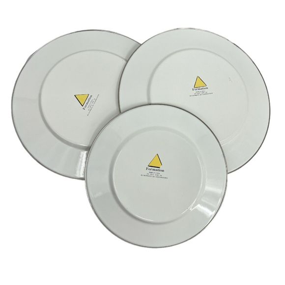 Formation 1980s metal enamelware plates set of 3 Tuscan Summer Dishes - Picture 4 of 10